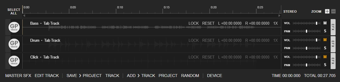 Track SFX button