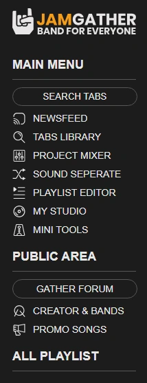 Left menu capture