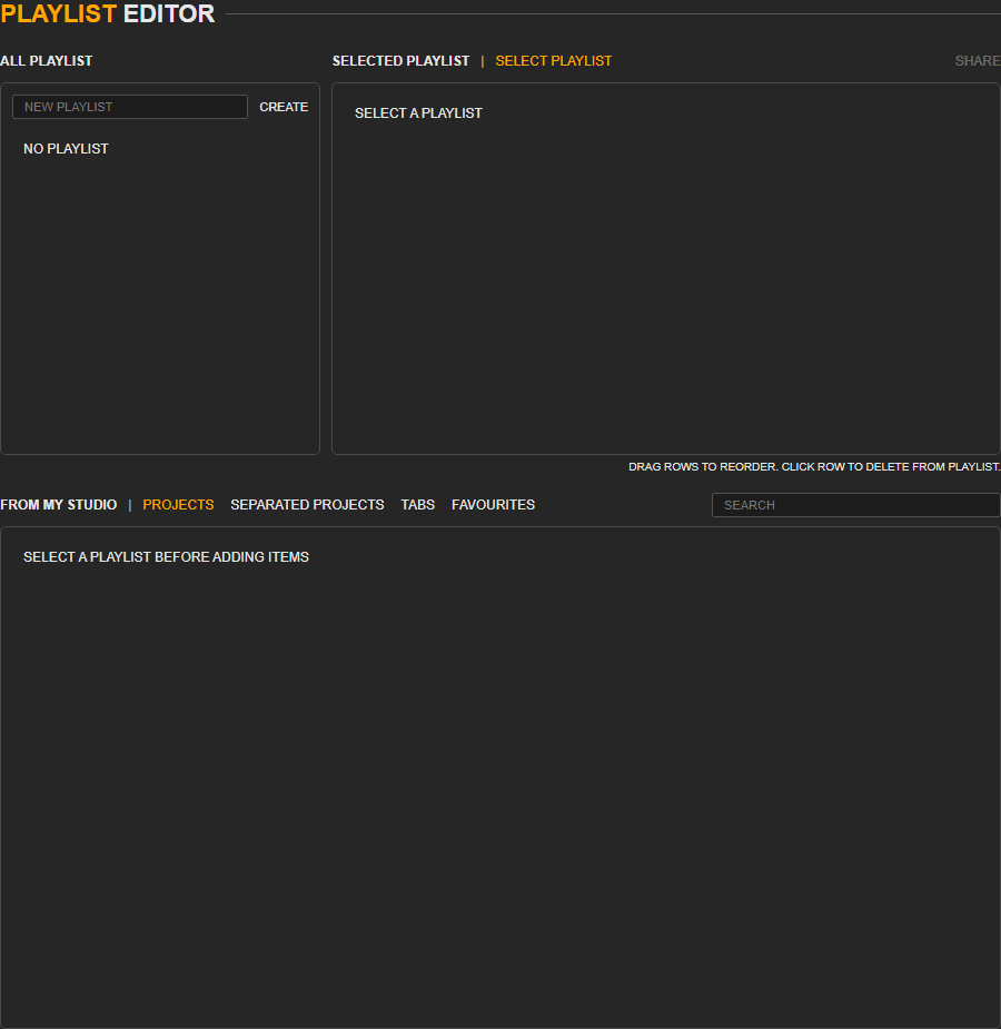 PLAYLIST WORKFLOW